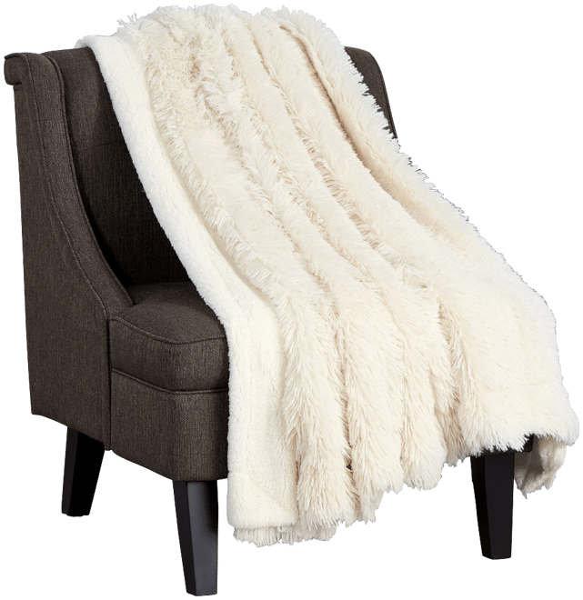 Faux-Rabbit Reversible Oversized Throw, 60" x 70"