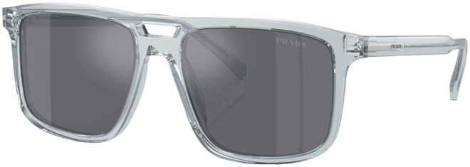 Iconic Plaque Rectangular Men's Sunglasses, Pr A22S