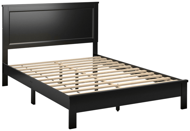 Platform Slat Bed Frame with High Headboard