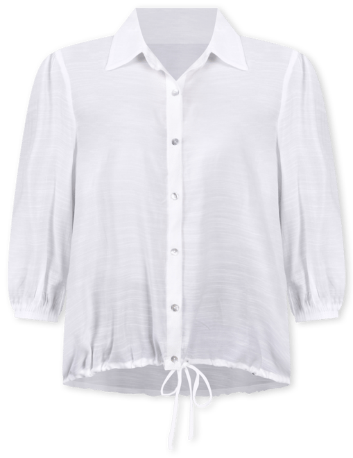 Women's 3/4 Sleeve Drawstring Blouse