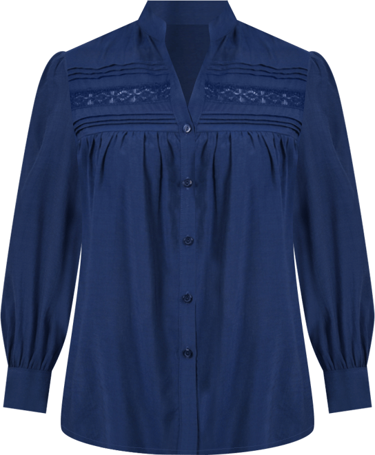 Women's Long Sleeve Crochet Blouse