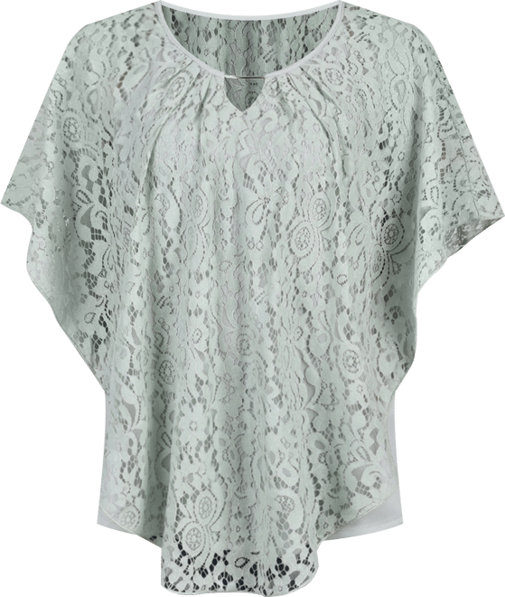 Women's Lace Poncho Top with Bar