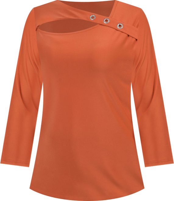 Women's 3/4 Sleeve Cutout Top