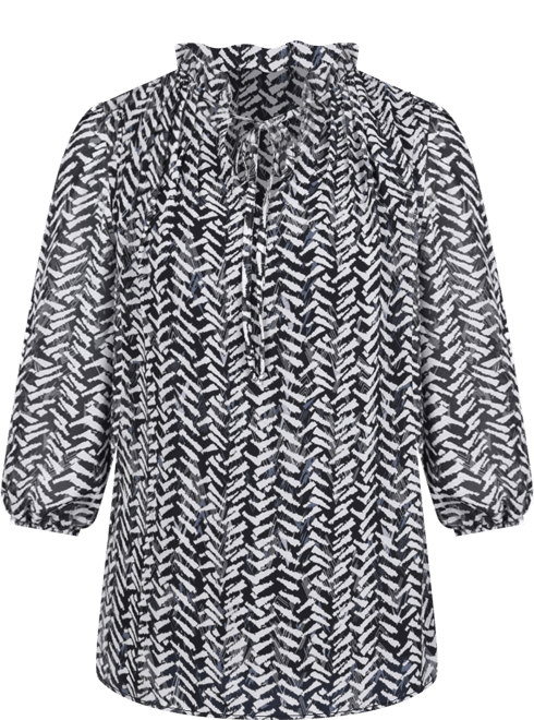 Women's 3/4 Sleeve Chiffon Blouse