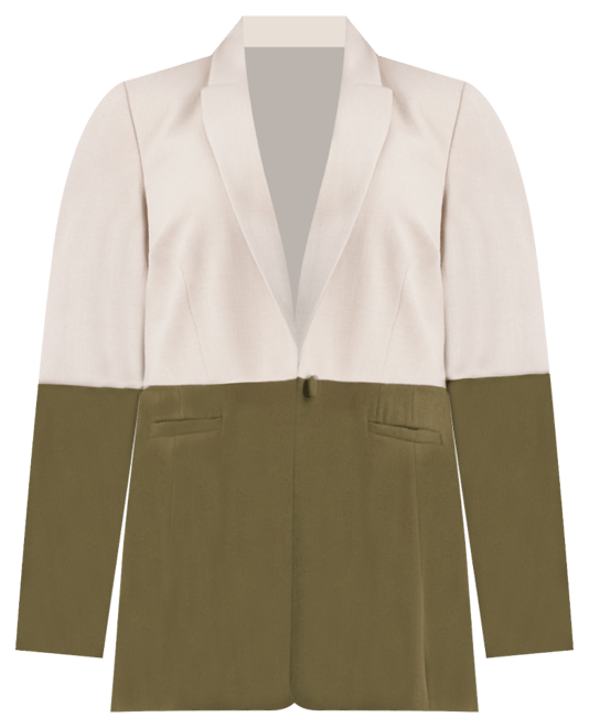 Plus Size Colorblocked Boyfriend Blazer