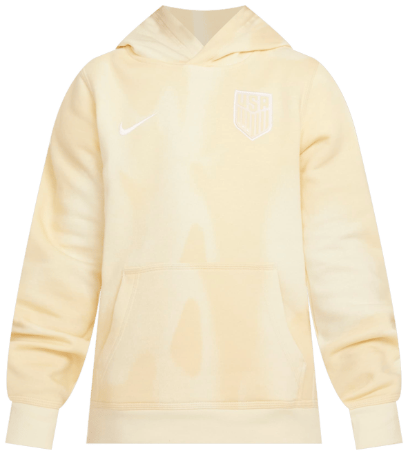 Selección nacional de fútbol masculino de Estados Unidos Club Sudadera con gorro sin cierre Nike para niño talla grande
