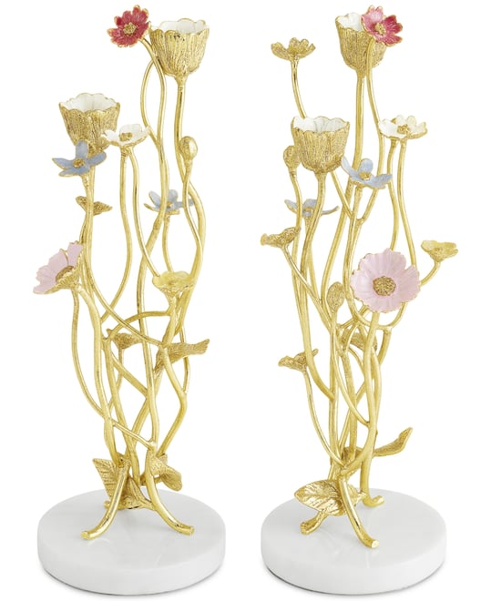 Wildflowers Candle Holders, Set of 2