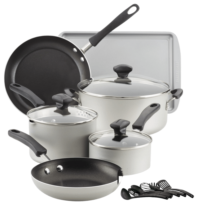 Cookstart 15-Pc DiamondMax Nonstick Cookware Set