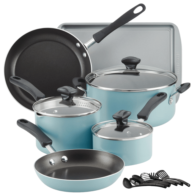 Cookstart 15-Pc DiamondMax Nonstick Cookware Set