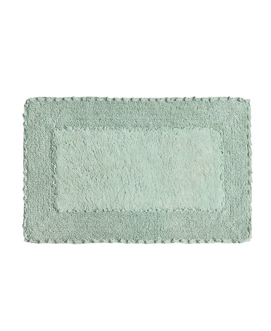 Ruffled Cotton Bath Rug, 20" x 34"