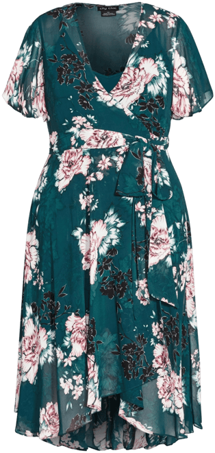 Plus Size Blossom Short Sleeve Dress