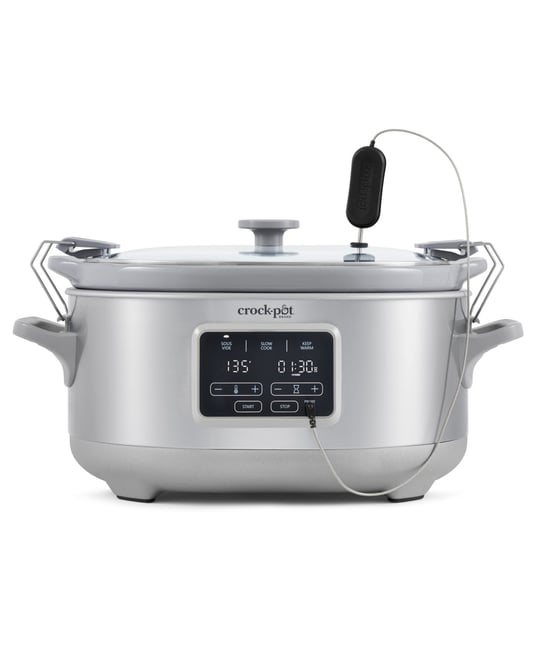 7 Qt. Cook Carry Programmable Slow Cooker with Sous Vide, Stainless Steel