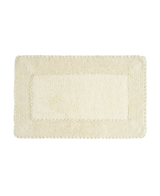 Ruffled Cotton Bath Rug, 20" x 34"
