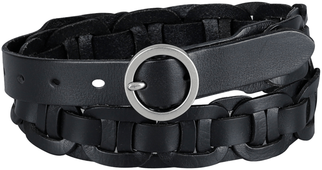 Women's Woven Leather Linked Casual Belt