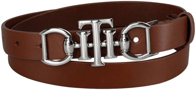 Women's Skinny Double Ended Horsebit Buckle Dress Casual Belt