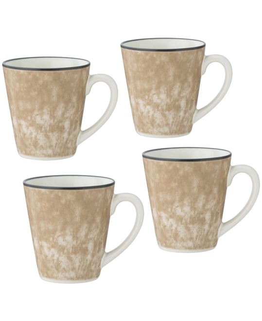 Colorkraft Essence Citrine 4 Piece Mug Set, 12 oz