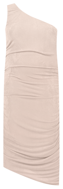 Plus Size One Shoulder Ruched Bodycon Dress