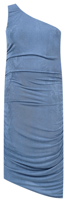 Plus Size One Shoulder Ruched Bodycon Dress