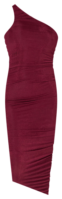 One Shoulder Ruched Bodycon Dress