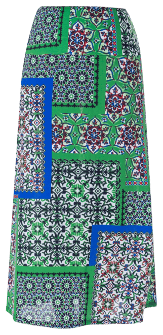 Print Floral Elastic Waist Ankle Length Comfortable Maxi Skirt