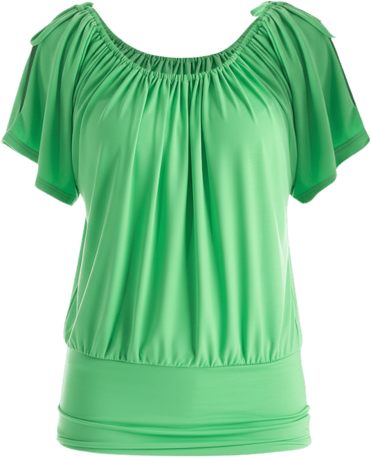 Solid Color Short Sleeve Split Shoulder Top
