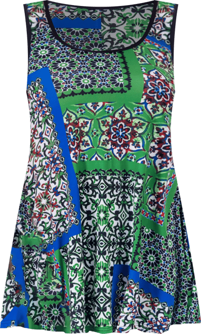 Casual Print Scoop Neck Tank Top