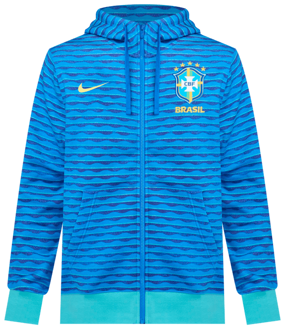 Brazil Club Fleece Men's Nike Soccer Full-Zip Hoodie