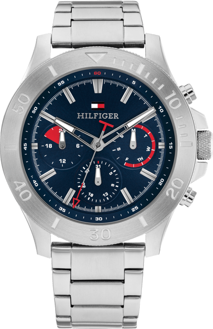 Tommy Hilfiger Men s Quartz Silver Stainless Steel Watch 46mm Macy s