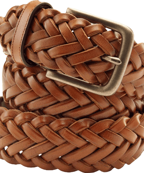 Men's Leather Braid Belt