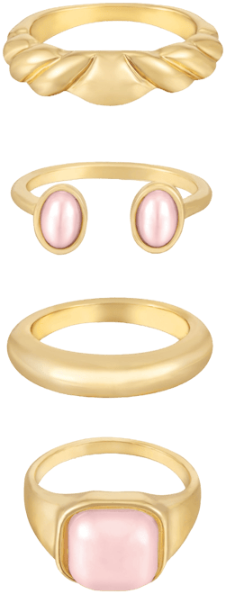 18k Gold Plated Ultimate Babe Ring Set