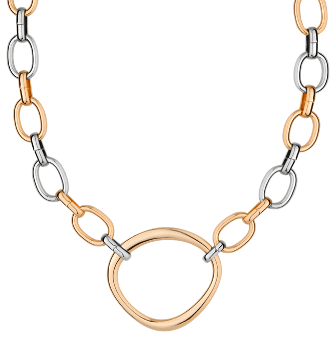 Mixed Metal Chain Link Collar Necklace