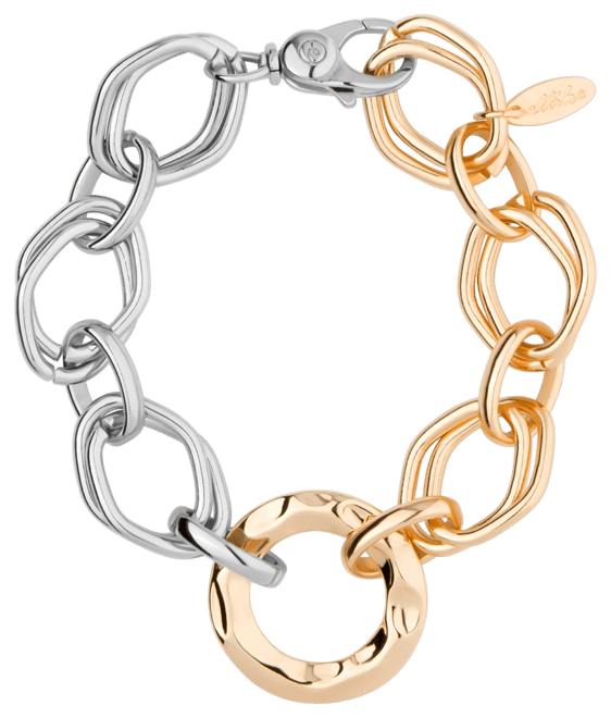 Mixed Metal Chain Link Bracelet