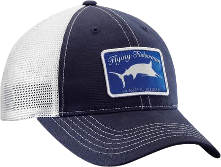 Flying Fisherman Mens Navy Marlin Trucker Hat