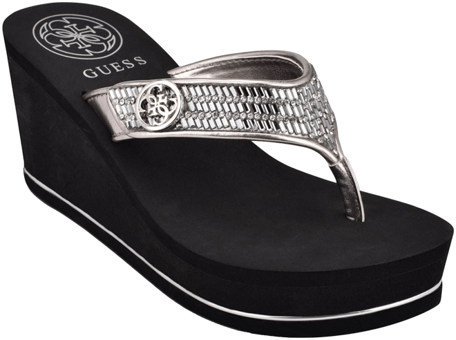 GUESS Women s Sarraly Eva Logo Wedge Sandals Macy s