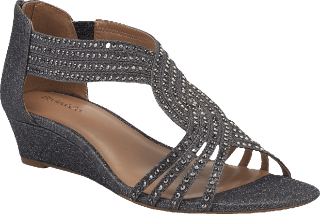 Women's Ginifur Embellished Strappy Wedge Sandals, Created for Macy's