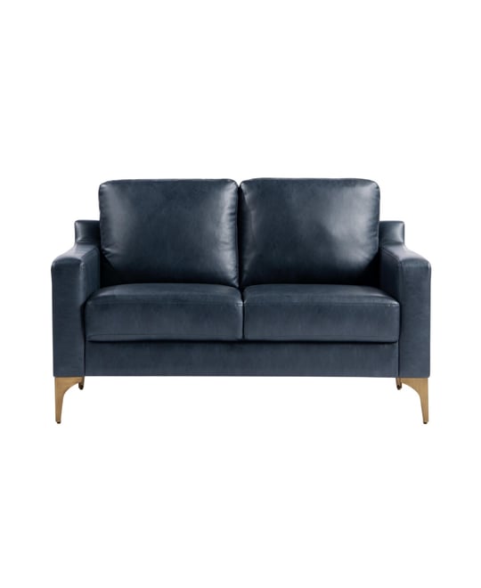 55.5"W Faux Leather Francis Loveseat
