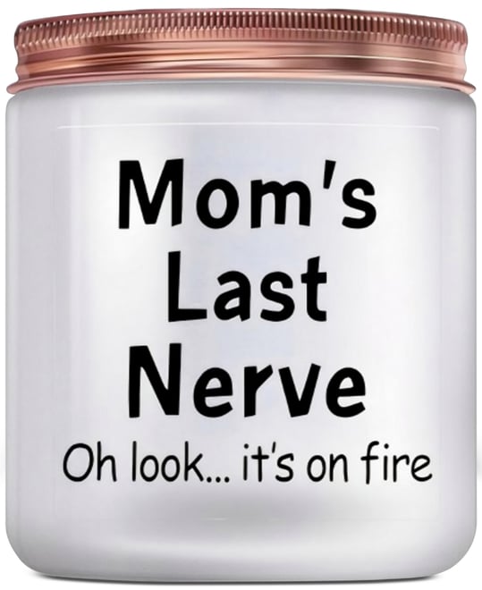 "Mom's Last Nerve" Vanilla-Scented Soy Wax Candle, 10 oz.