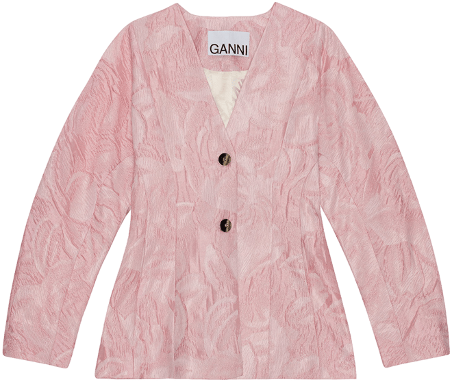 Ganni pink blazer best sale