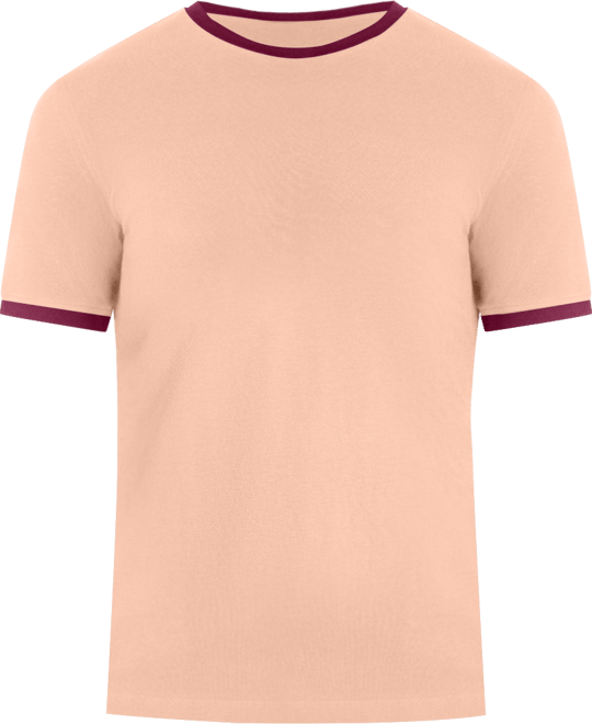 Men's Contrast-Trim Textured Short Sleeve T-Shirt