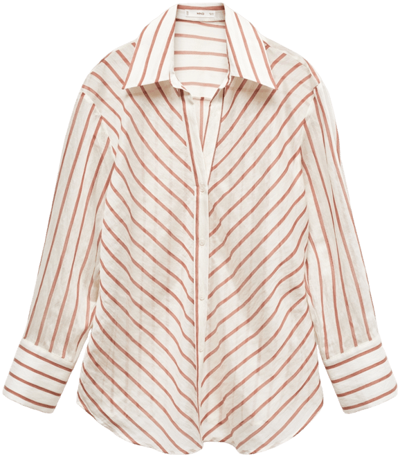 Women's Semitransparent Striped Shirt