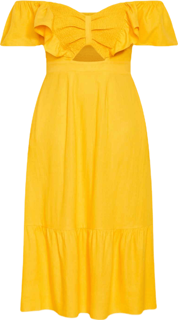 Plus Size Alora Strap Front Frill Maxi Dress