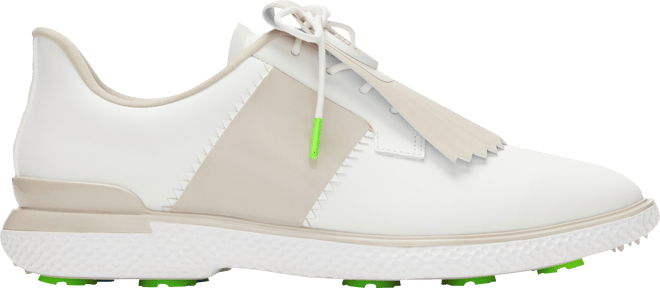 G/FORE Women's Gallivan2r Side Stripe Kiltie Snow/Stone Golf Shoes