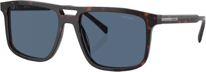 Iconic Plaque Rectangular Men's Sunglasses, Pr A22S