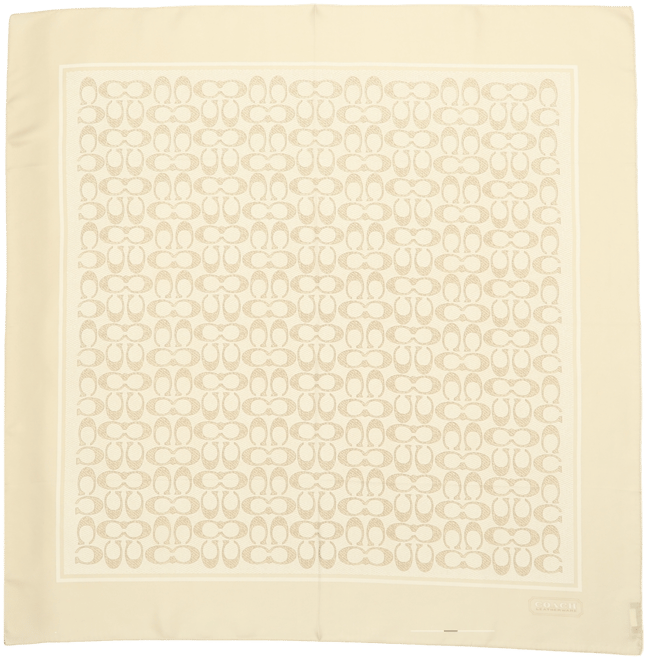 35" Textured Signature C Printed Silk Square