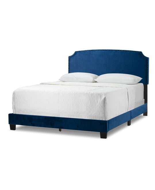 48.25" Arezo Fabric, Rubberwood Queen Bed