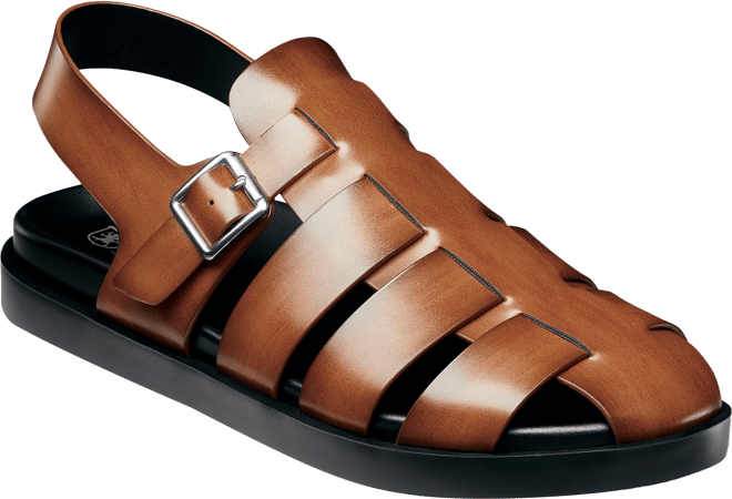 Men's Montego Slingback Faux-Leather Buckle Sandals