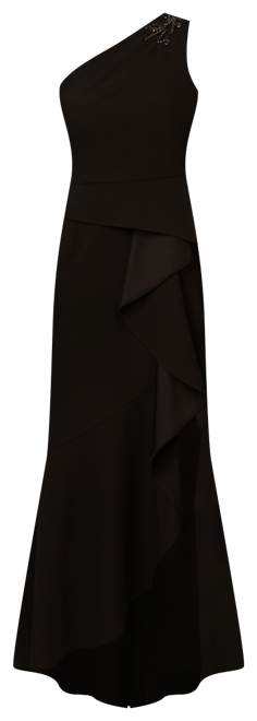 Women's Beaded One-Shoulder Gown