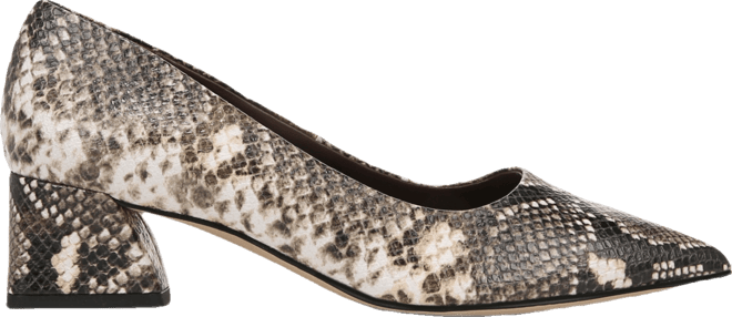 Women's Racer Pointed Toe Block Heel Pumps