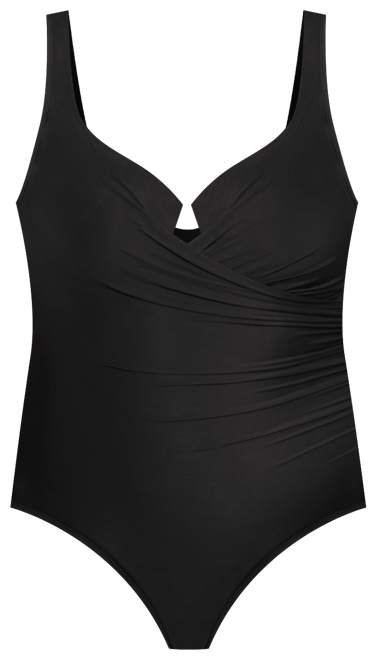 Plus Size Escape Underwire Allover-Slimming Wrap One-Piece Swimsuit