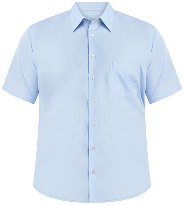 Men's Big & Tall Poplin Short Sleeve Dress Shirt